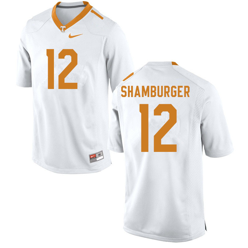 Men #12 Shawn Shamburger Tennessee Volunteers College Football Jerseys Sale-White - Click Image to Close